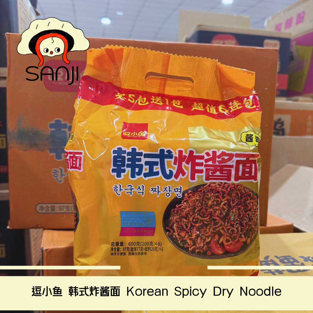 逗小鱼 韩式炸酱面 1袋6包装